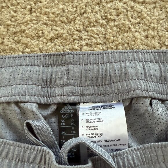 Mens ADIDAS GOLF Shorts elastic waist drawstring XXL Grey - Picture 3 of 4